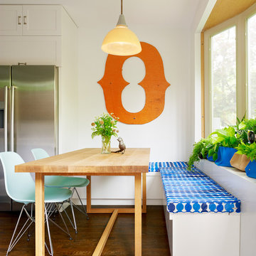 Built in Kitchen Storage Benches - Williamsburg Renovation