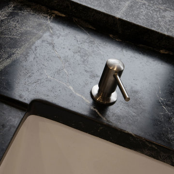 Built-In Soap Dispenser with Soapstone Countertop