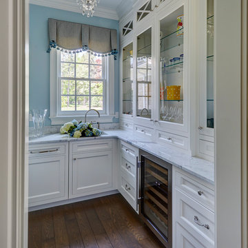 Butler's Pantry with Glass Fronted Cabinets