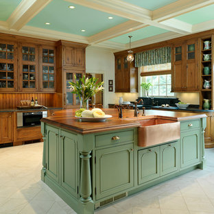 Antique Green Cabinets Kitchen Ideas Photos Houzz