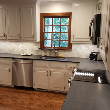 Cabinet Refinish and Pantry Door Painting