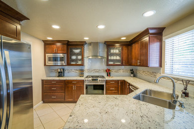 Example of a minimalist kitchen design in Sacramento