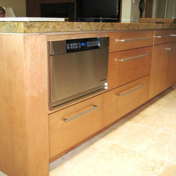 Cabinetry: Contemporary Honey Maple Kitchen