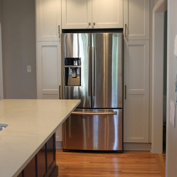 Cabinets Surrounding the Fridge