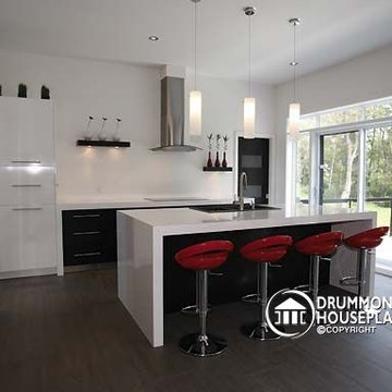 Caldwell - Modern kitchen -  Drummond House Plan no. 3457