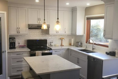 Transitional kitchen photo in Calgary