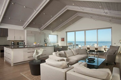 California Beach Front Kitchen and Living Space