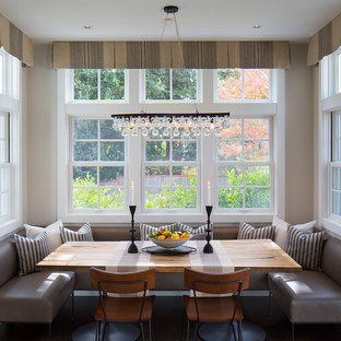 Large contemporary eat-in kitchen photos - Large trendy u-shaped eat-in kitchen photo in San Francisco with an island