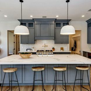 75+ Küchen in L-Form mit Rückwand aus Metrofliesen Ideen & Bilder