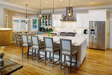 Example of a transitional kitchen design in Sacramento