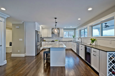Inspiration for a transitional kitchen remodel in Portland Maine