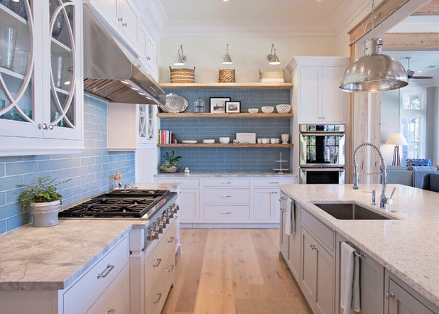 Transitional Kitchen by Holmes + Salter Interiors