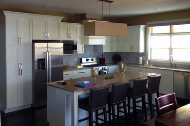 Example of a transitional kitchen design in Cedar Rapids