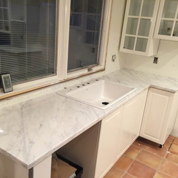 Carrara white Marble kitchen and bathroom countertops