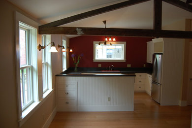 Elegant kitchen photo in Portland Maine