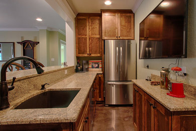 Kitchen - large modern kitchen idea in Other with an undermount sink and granite countertops