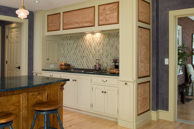 carved panels in Brides House kitchen