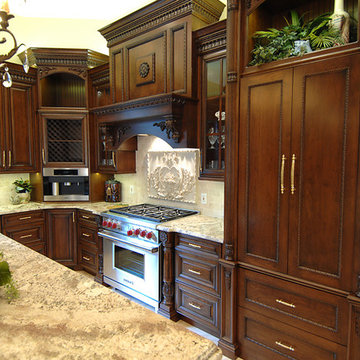 Carved Wood Highly Detailed Traditional Ornate Kitchen