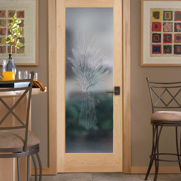 Cast Wheat Decorative Glass Interior Door