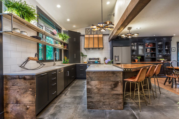 Industrial Kitchen by New England Design Elements