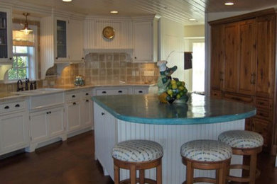 Kitchen - coastal kitchen idea in Miami
