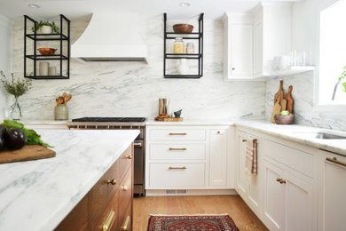 Example of a transitional kitchen design in Bridgeport