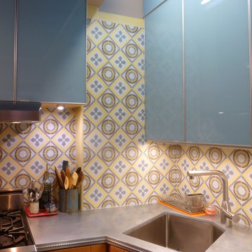 Cement Tile Backsplash Makes a Chelsea Kitchen Remodel