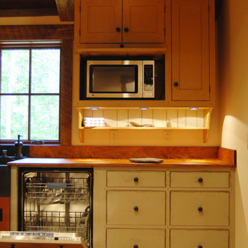 Central Kentucky Log Cabin Primitive Kitchen