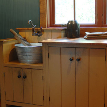 Central Kentucky Log Cabin Primitive Kitchen