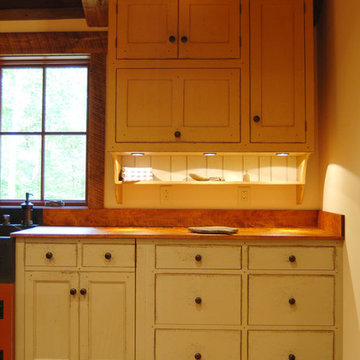 Central Kentucky Log Cabin Primitive Kitchen