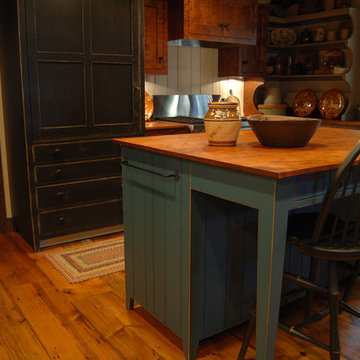 Central Kentucky Log Cabin Primitive Kitchen