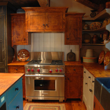 Central Kentucky Log Cabin Primitive Kitchen