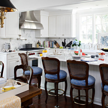Charming French Country White Kitchen in St. David's, PA