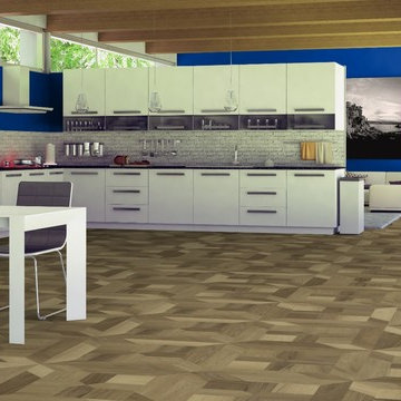 Chateau Wood Floor Pattern in modern Kitchen