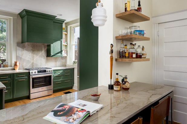 Kitchen of the Week: Deep Green Cabinets Star in 136 Square Feet