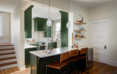 Kitchen of the Week: Deep Green Cabinets Star in 136 Square Feet