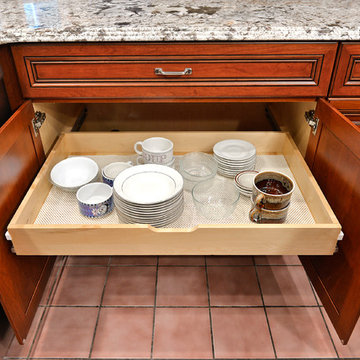 Cherry Kitchen with Cooktop Island in Manassas, VA
