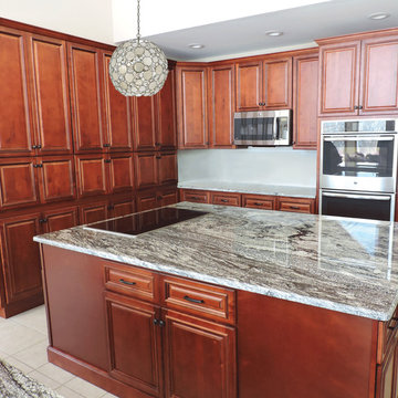 Cherry Kitchen with Double Island