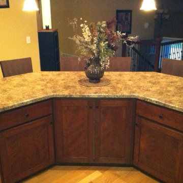 Cherry kitchen with new laminate countertops