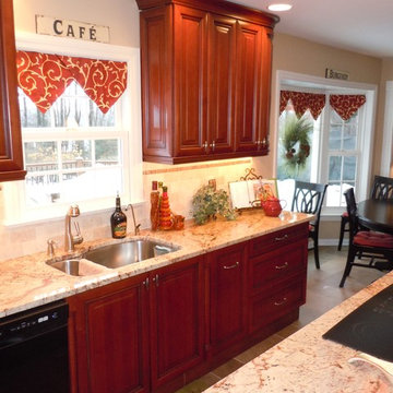 Cherry Kitchen with Red Accents