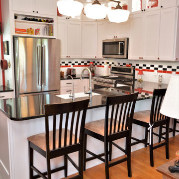 Cherry Patterned Farmhouse Kitchen. Haas Signature Collection