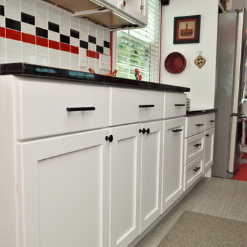 Cherry Patterned Farmhouse Kitchen. Haas Signature Collection