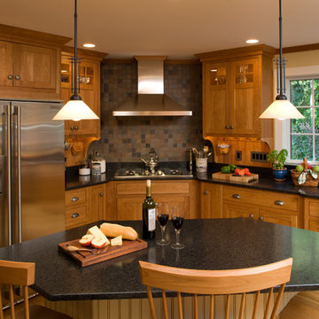 Cherry shaker kitchen