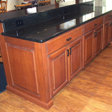 Cherry Stained Kitchen Cabinets & Island