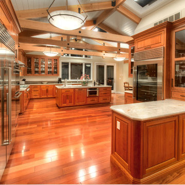 Cherry Traditional Kitchen & Family Room