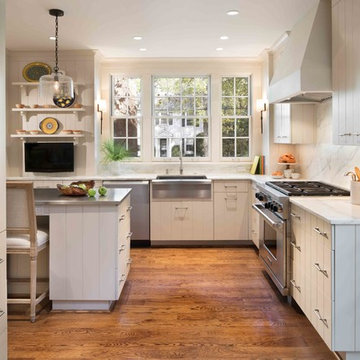 Chevy Chase Kitchen with Custom Grooved Cabinets