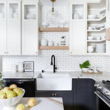 Chic, character-preserving kitchen remodel with Brittanicca Gold