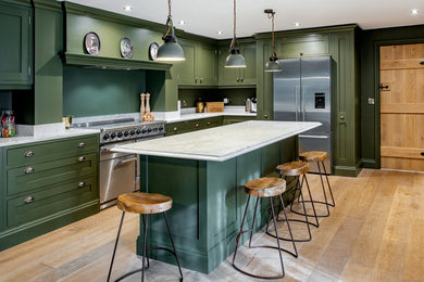 Chic Dark Olive Green Kitchen