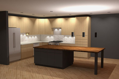 Kitchen - contemporary kitchen idea in Chicago