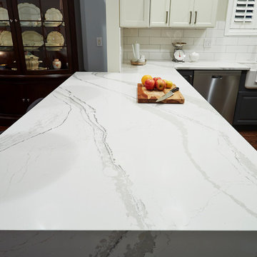 Chicago Transitional Style Kitchen with Marble Countertop